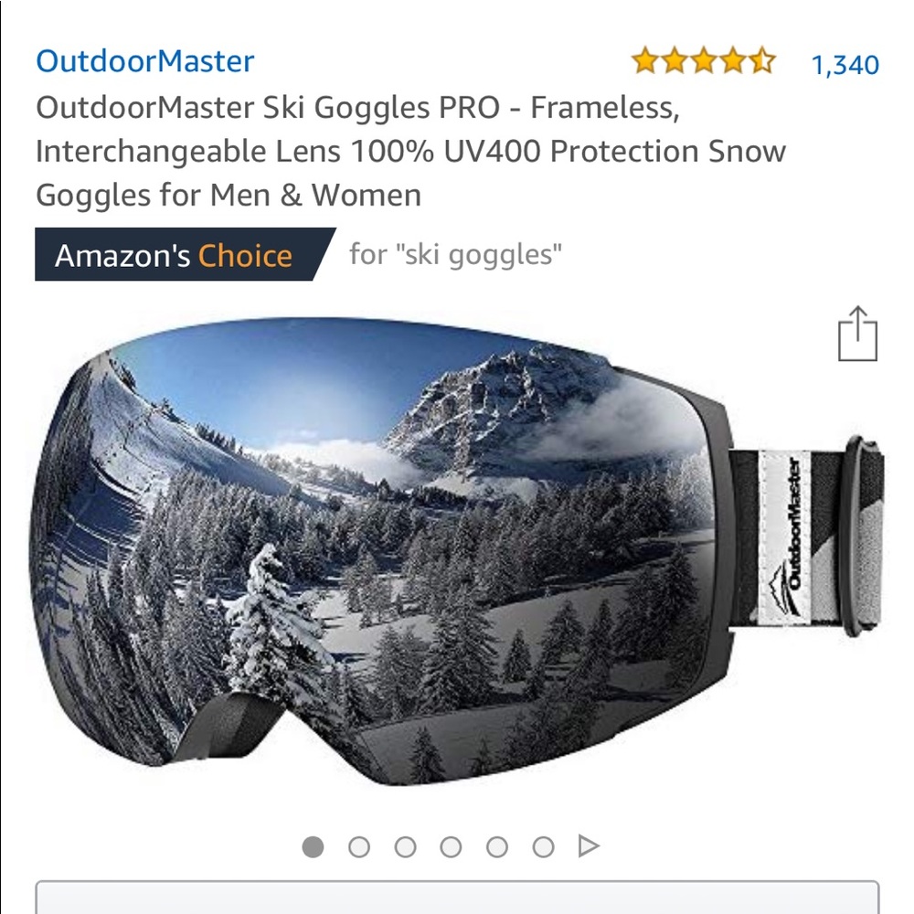Unisex ski goggles